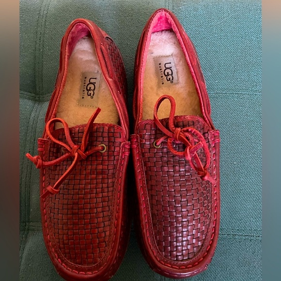 UGG Other - COPY - UGG Chester Loafer - Red woven leather driving loafer Men’s size 7